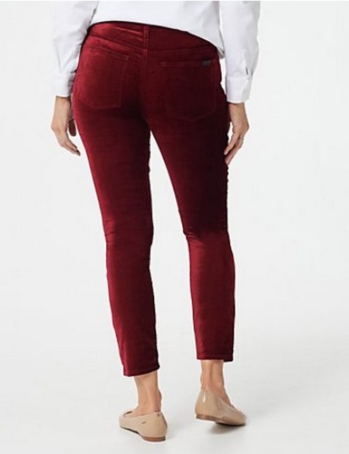 Jen7 by 7 for All Mankind Velvet Ankle Skinny Jeans Red